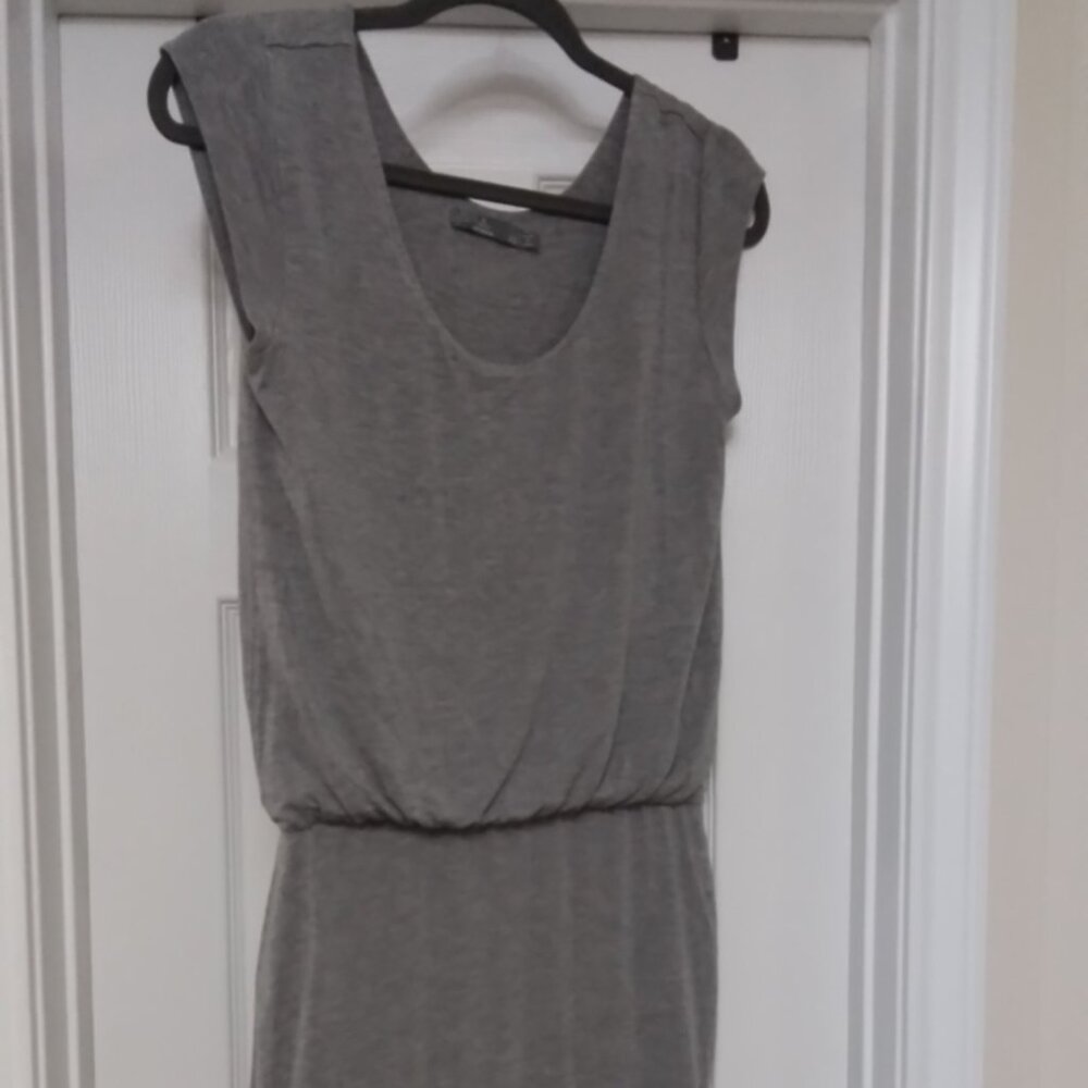 Prana Cap Sleeved Romper Dress Gray XS